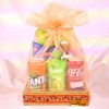 Decorated Hamper Basket With Snacks (ORANGE)