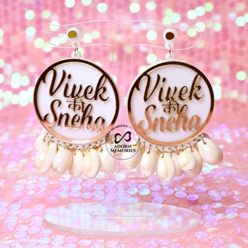 Personalized Dulhaniya Earrings With Name – adornmemories