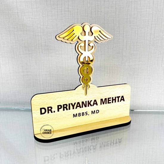 Personalied  Desk Name Plate For Doctors