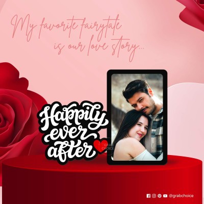 Personalized Happily Ever After Love Quote Photo Frame