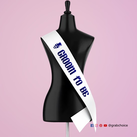 GRABCHOICE Groom-to-Be Sash