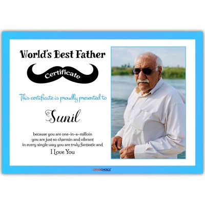 Personalized World's Best Father Certificate