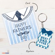 Happy Father's Day Card And Keychain Combo - 1