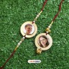 Personalized Bhaiya-Bhabhi Rakhi with Roli Chawal