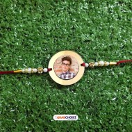 Personalized Rakhi with Roli Chawal - Round