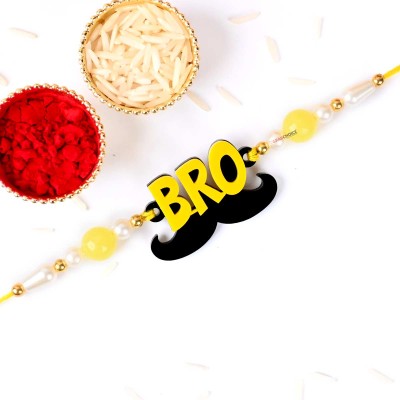 BRO Rakhi With Mustache For Brother