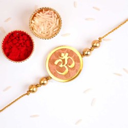 OM With Rakhi For Brother 