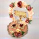 Engagement Ring Platter / Tray with Names - Peach Color