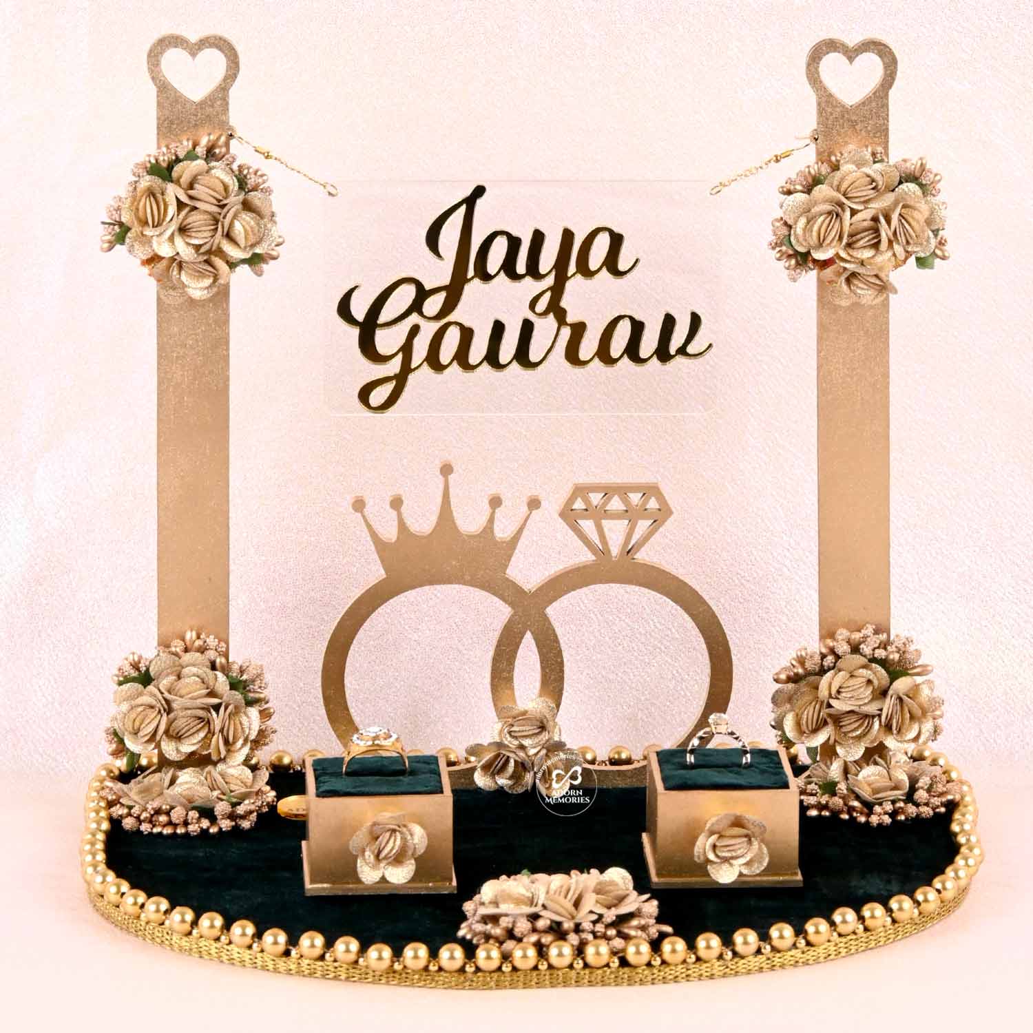 Buy GiftsBouquetSmart Creations Engagement Ring Platter for Ring Ceremony  Online at desertcartEcuador