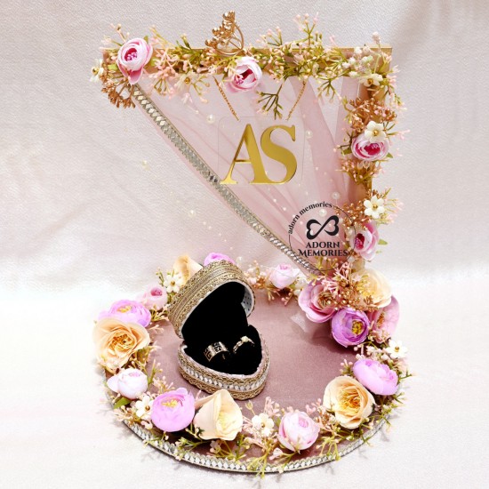 Engagement Ring Platter / Tray with Names - Lilac