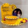 Personalized Wedding Haldi Platter with Bride 