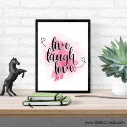 Live Laugh Love Quotation Frame