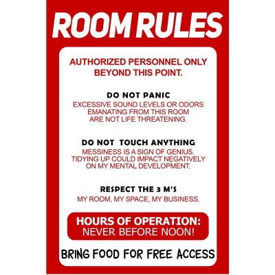 Room Rule Poster