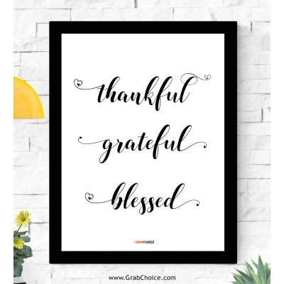 Thankful Grateful Blessed Frame