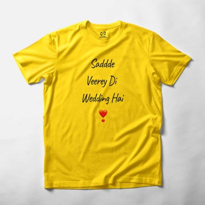 Sadd de-Veerey-di Wedding Hai T-shirt For Wedding Ceremony - Round Neck