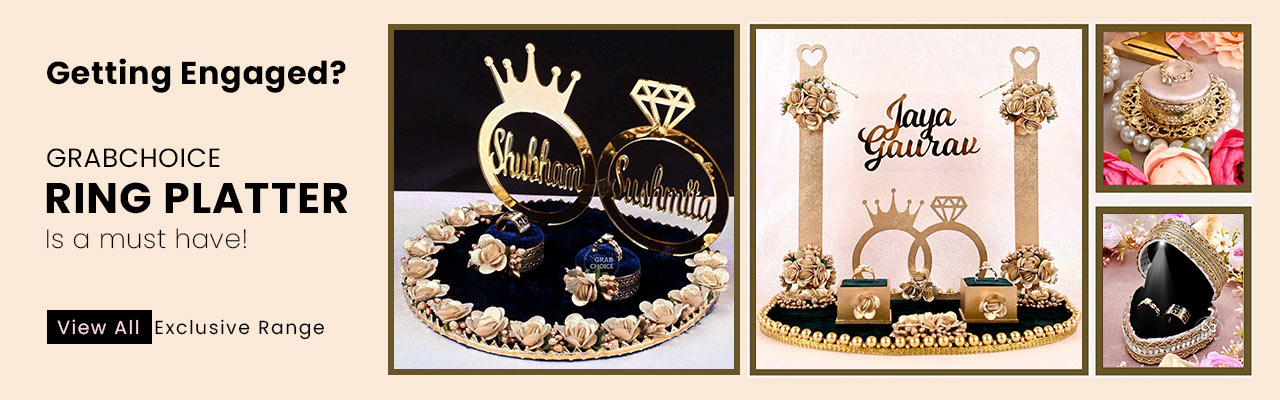 engagement ring platter with name, Wedding Supplies Online In India